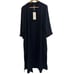 NWT Elizabeth & Clarke The Harlow AllHours Vegan Silk Robe Black size Larg