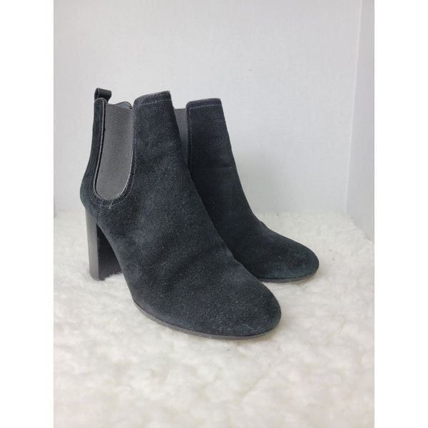 Tory Burch Women's Boot Size 8.5 Black Suede Heeled Chelsea Shoes