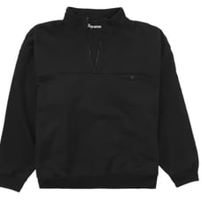 Supreme Washed Half Zip Pullover Black Size XL