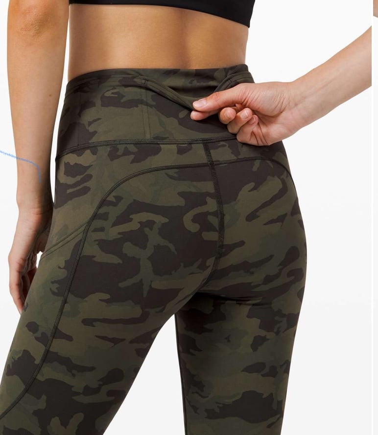 NWT Lululemon Fast Free Crop II 19 Incognito Multi Gator Green CAMO 2 RARE