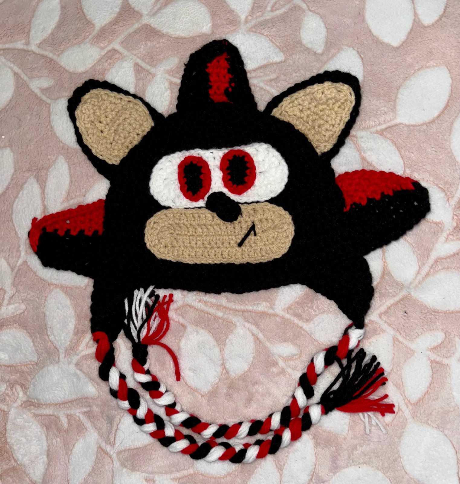 Sonic the Hedgehog or Shadow crocheted hat Kids & Adults