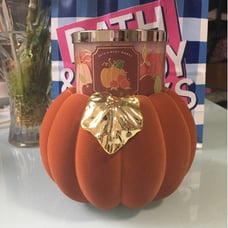 BBW - Velvet Pumpkin Candle Holder