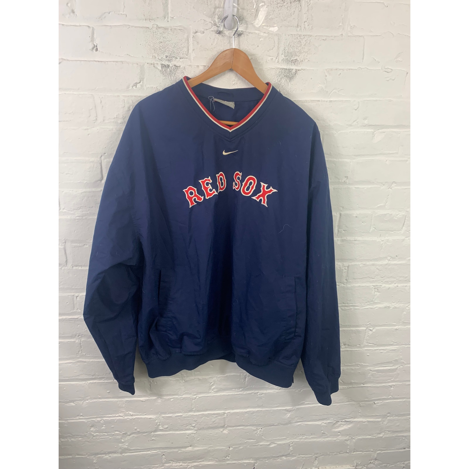 Nike Men's Boston Red Sox MLB Official Nylon Windbreaker Jacket Navy Size XL