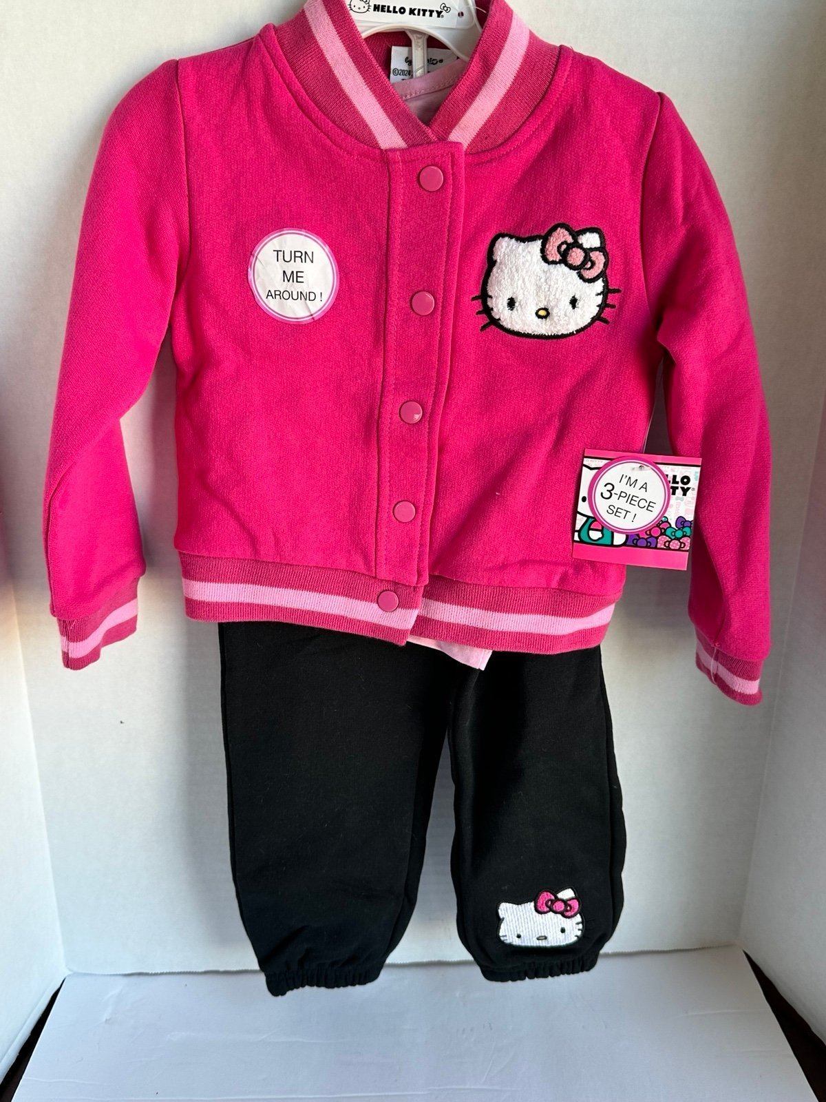 Hello Kitty Tracksuit 3pc Pink Sweatsuit / Track Suit/ Jogging Suit Size 2T