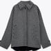 Zara oversized wool blend plaid overshirt