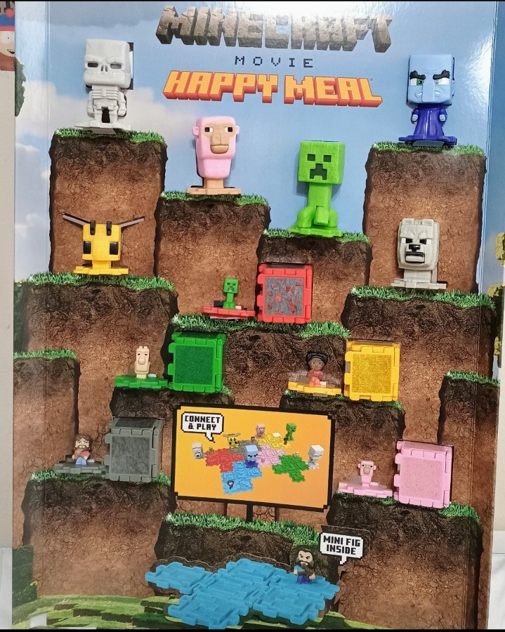 Minecraft Movie McDonald's Toy Display!