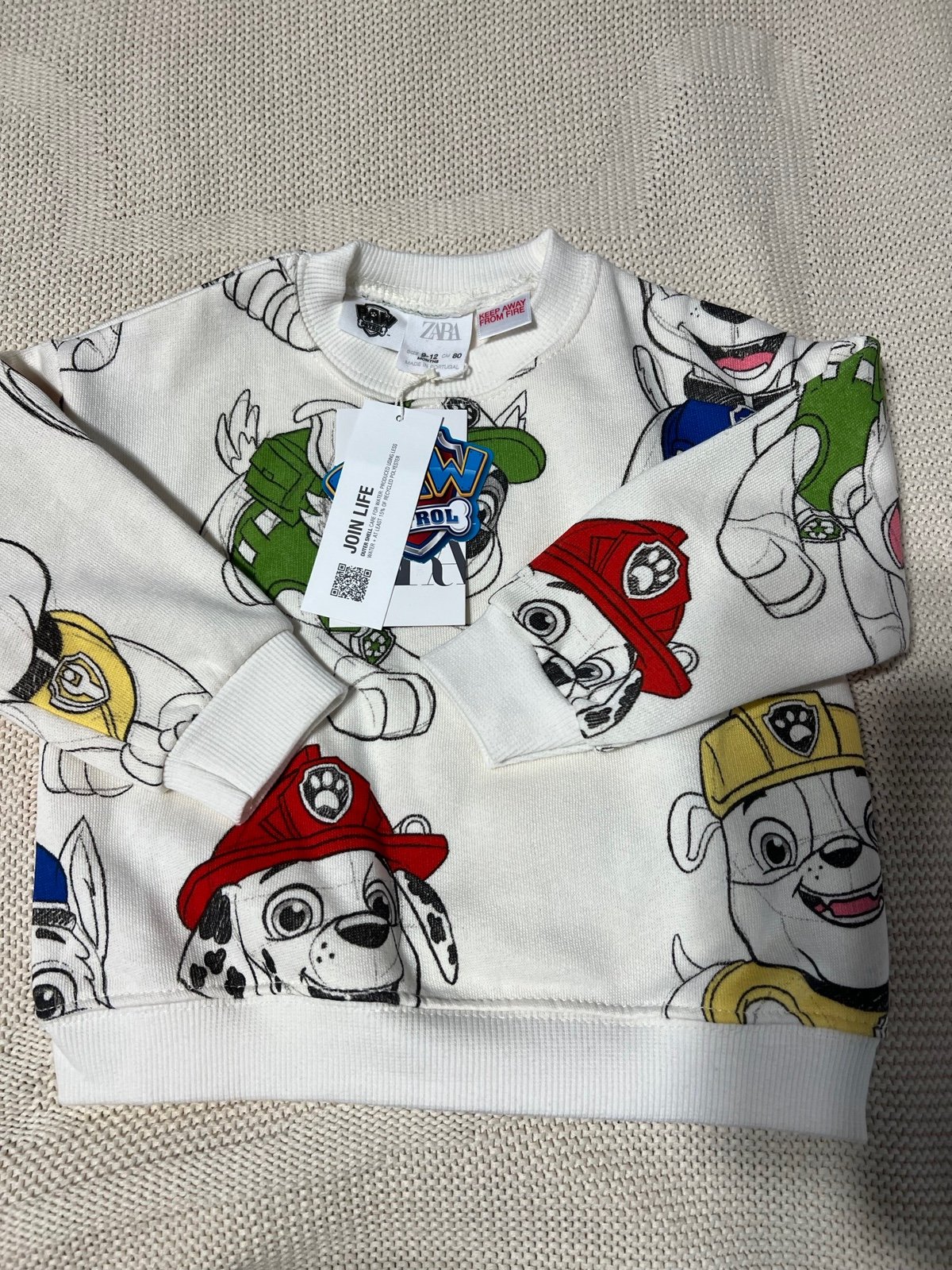 zara new sz 9-12 m sweatshirt