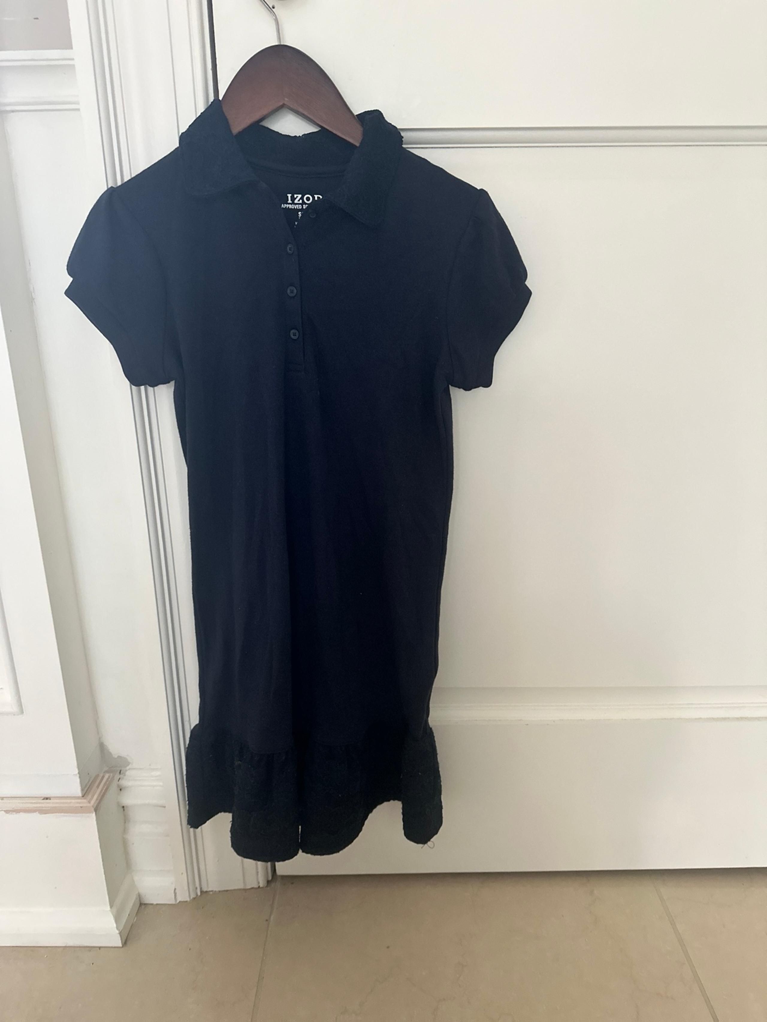 Girl’s navy Izod shirt dress size 7
