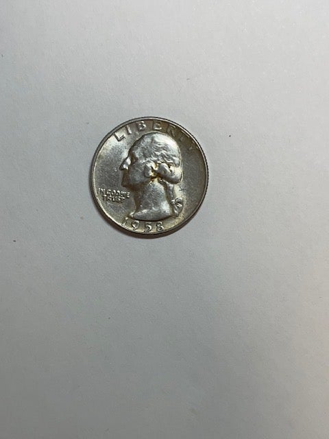 1958-D WASHINGTON SILVER 25 CENTS #221