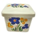 Figgjo Mayflower ceramic lidded box floral print Norway Sugar salt box Scandinav