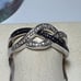 .23ctw Real round Blue & White Diamond Weaved Sterling Silver S-7 Ring #19865