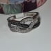 .23ctw Real round Blue & White Diamond Weaved Sterling Silver S-7 Ring #19865