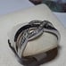 .23ctw Real round Blue & White Diamond Weaved Sterling Silver S-7 Ring #19865