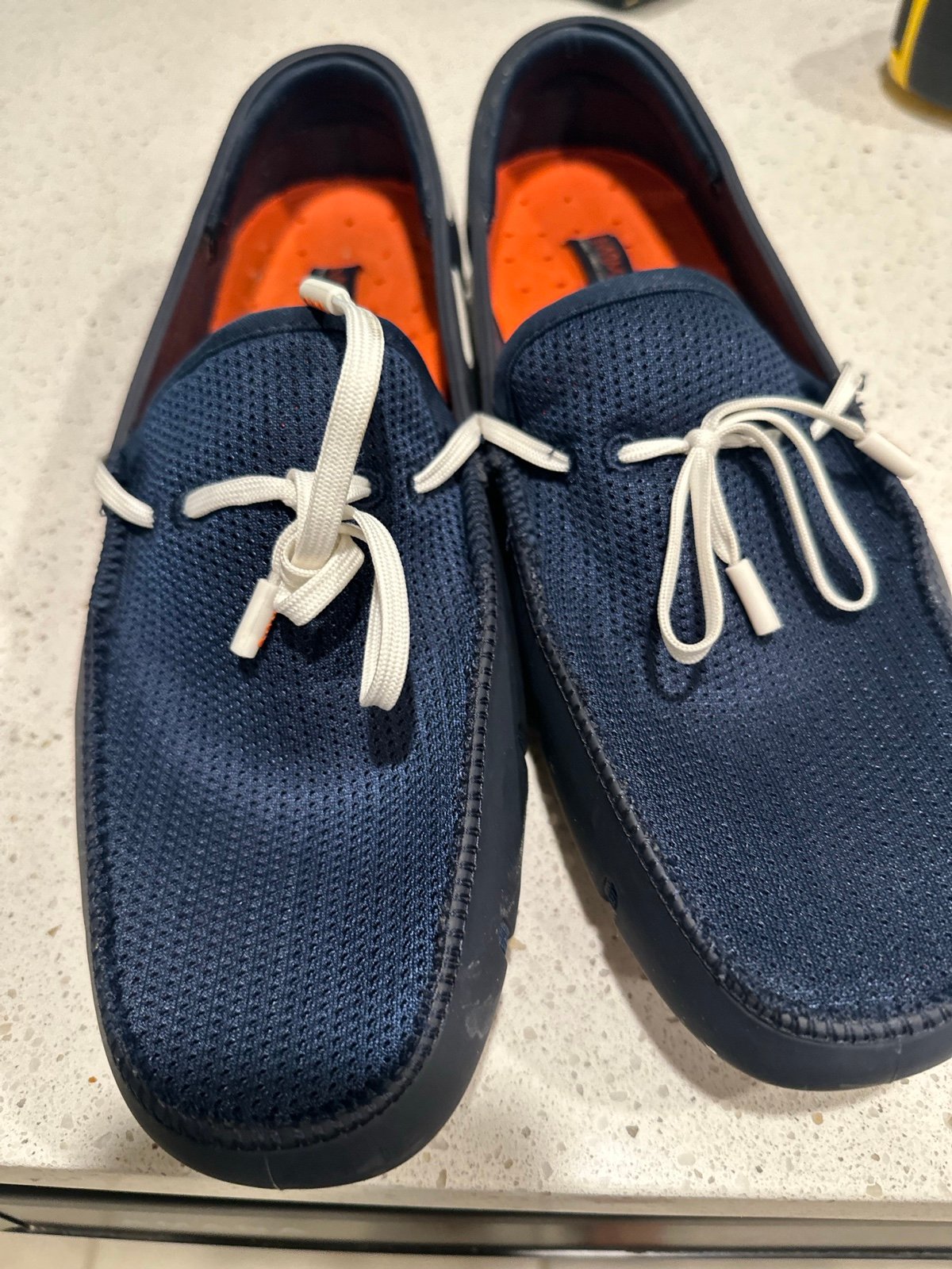 SWIMS Braided Lace Loafer Boat Shoes Men Size 11 Deck Shoes Navy EUC
