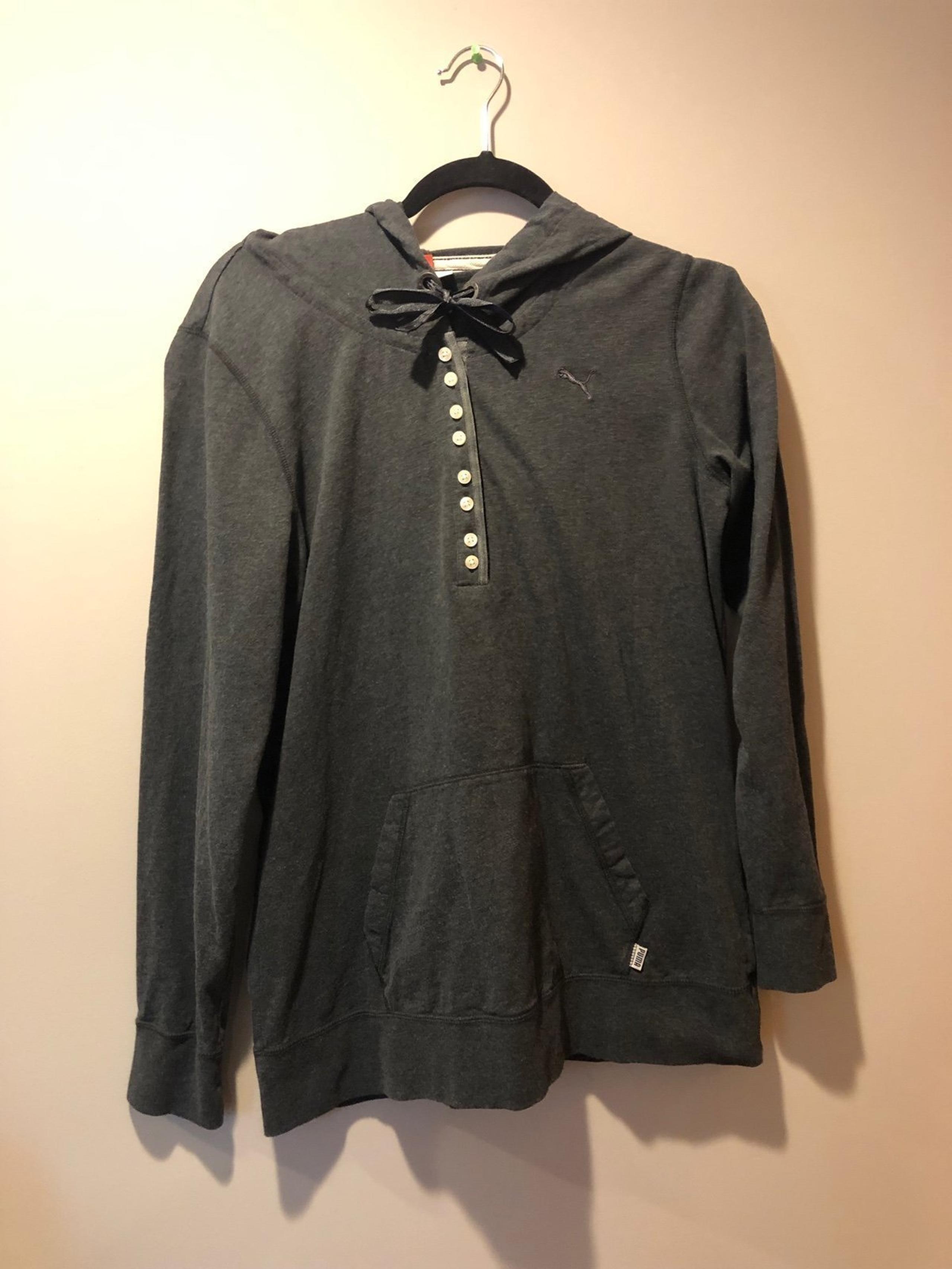 hoodie with tie & buttons - PUMA