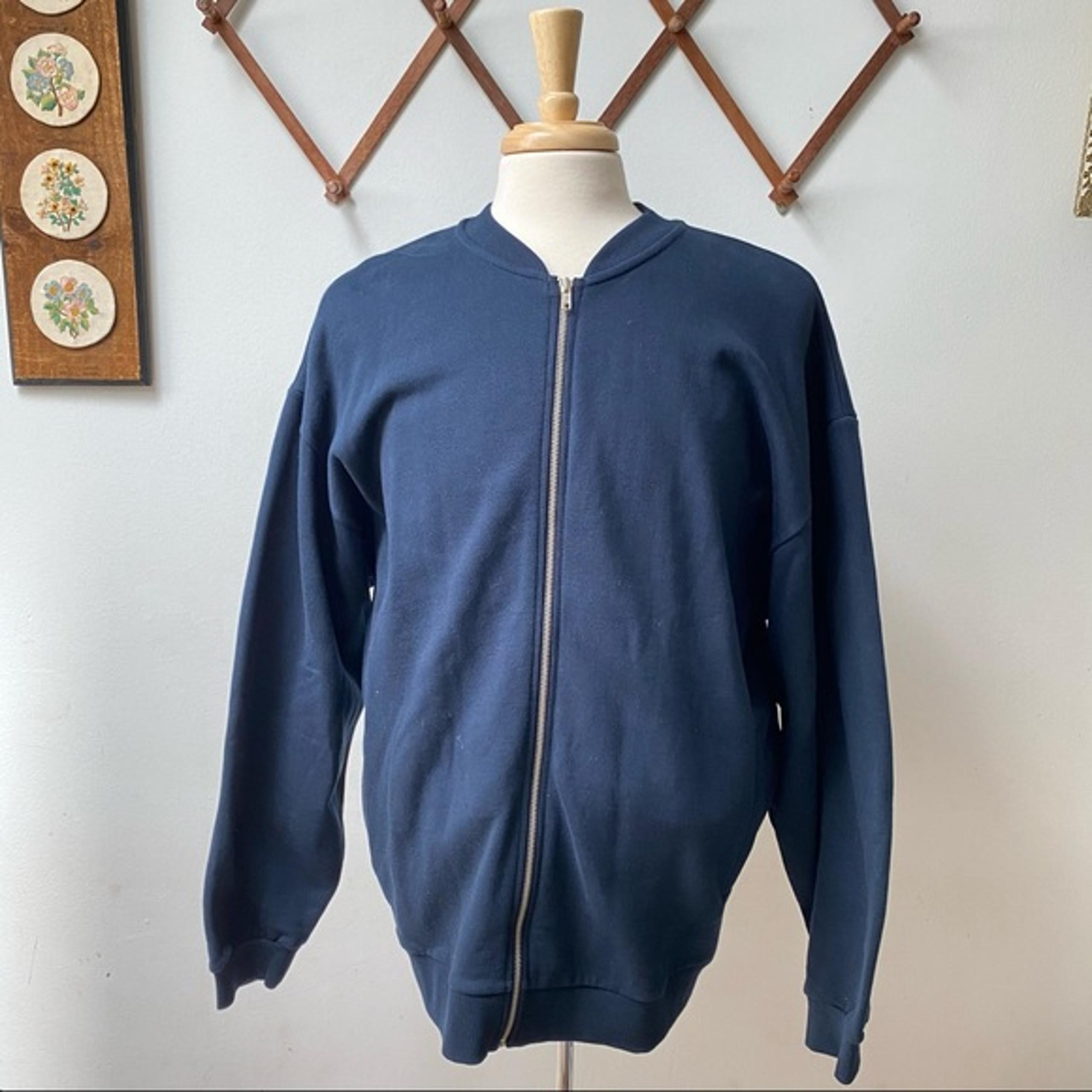 ASOS Zip Up Blue Cotton Bomber Mens Jacket