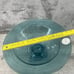 Vidrios San Miguel Teal Recycled Glass Pedestal Footed Bowl Handmade Spain