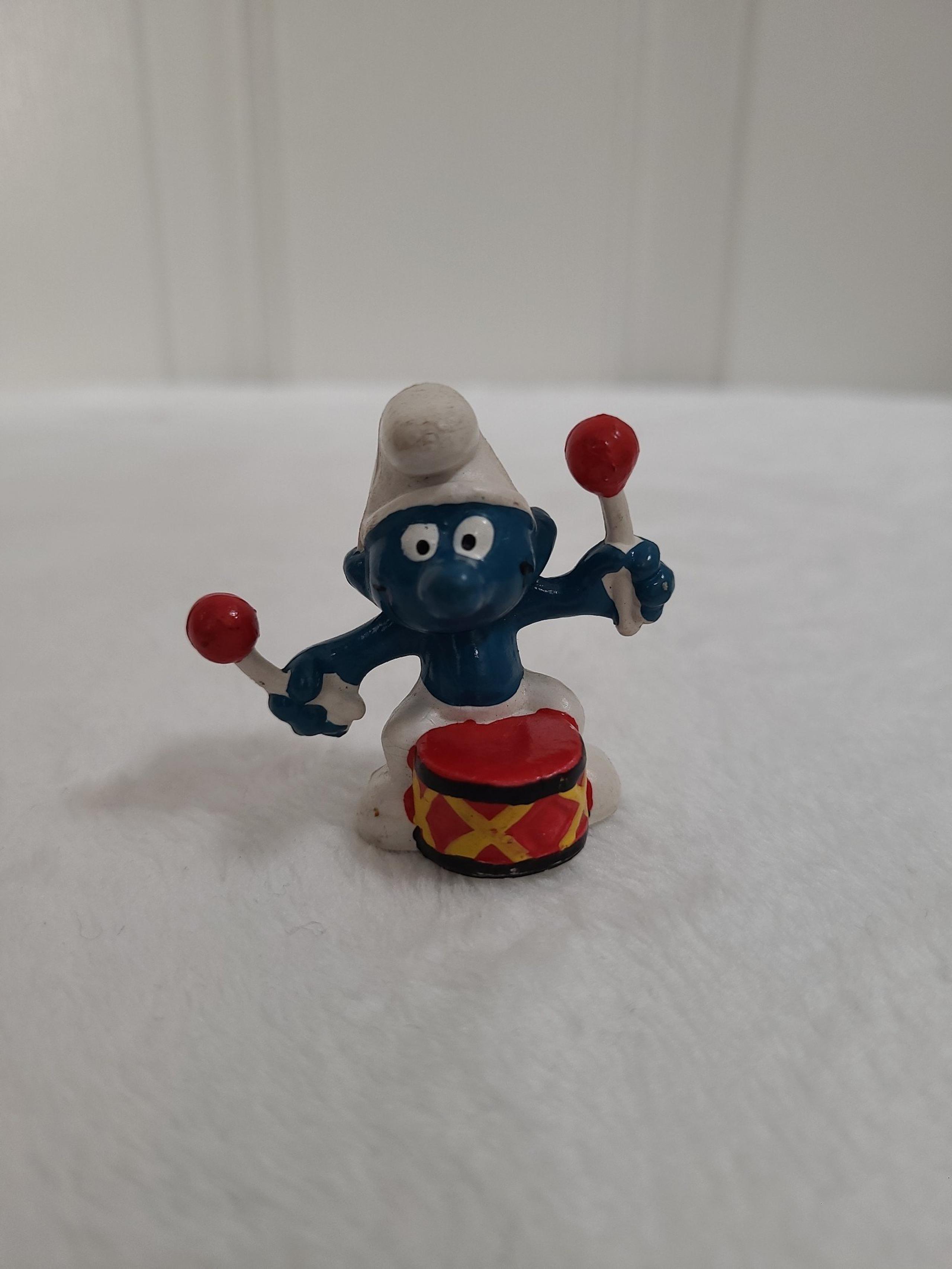 Schleich The Smurfs Smurf Playing The Drums Figure 1981