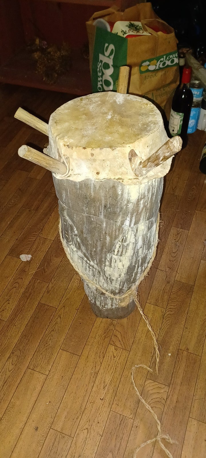 Vintage African trible drum