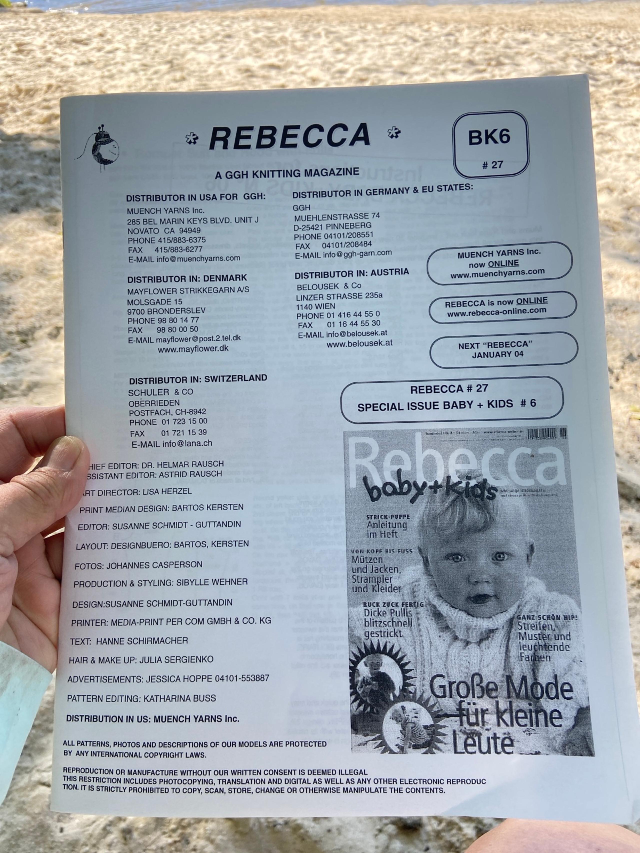 REBECCA A GGH KNITTING MAGAZINE  BK6 #27