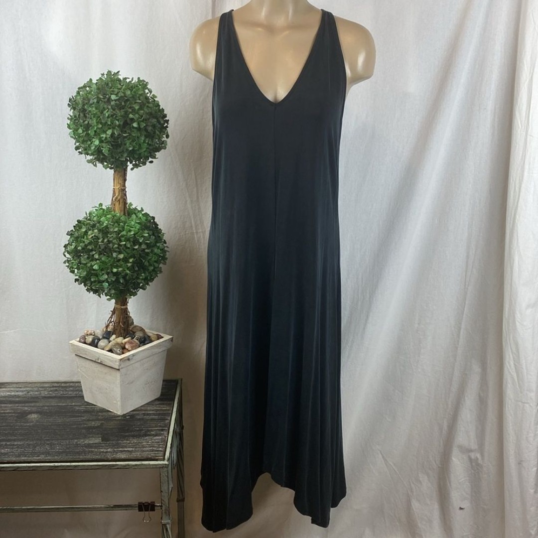Anthropologie Dolan Black Sleeveless Midi Dress L
