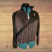 Nike Court Tennis Fall London 1/4 Zip Black Velour Jacket Women Size Small
