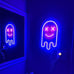 Halloween Ghost Neon Sign Pink Blue - Led Lights for Game Room Neon Sign