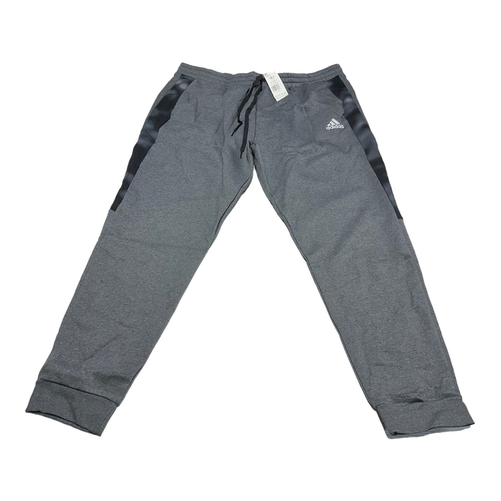 NWT Men's Adidas Fleece Joggers Camo Gray Athletic Sweat Pants Sz 3XLT 3XL Tall
