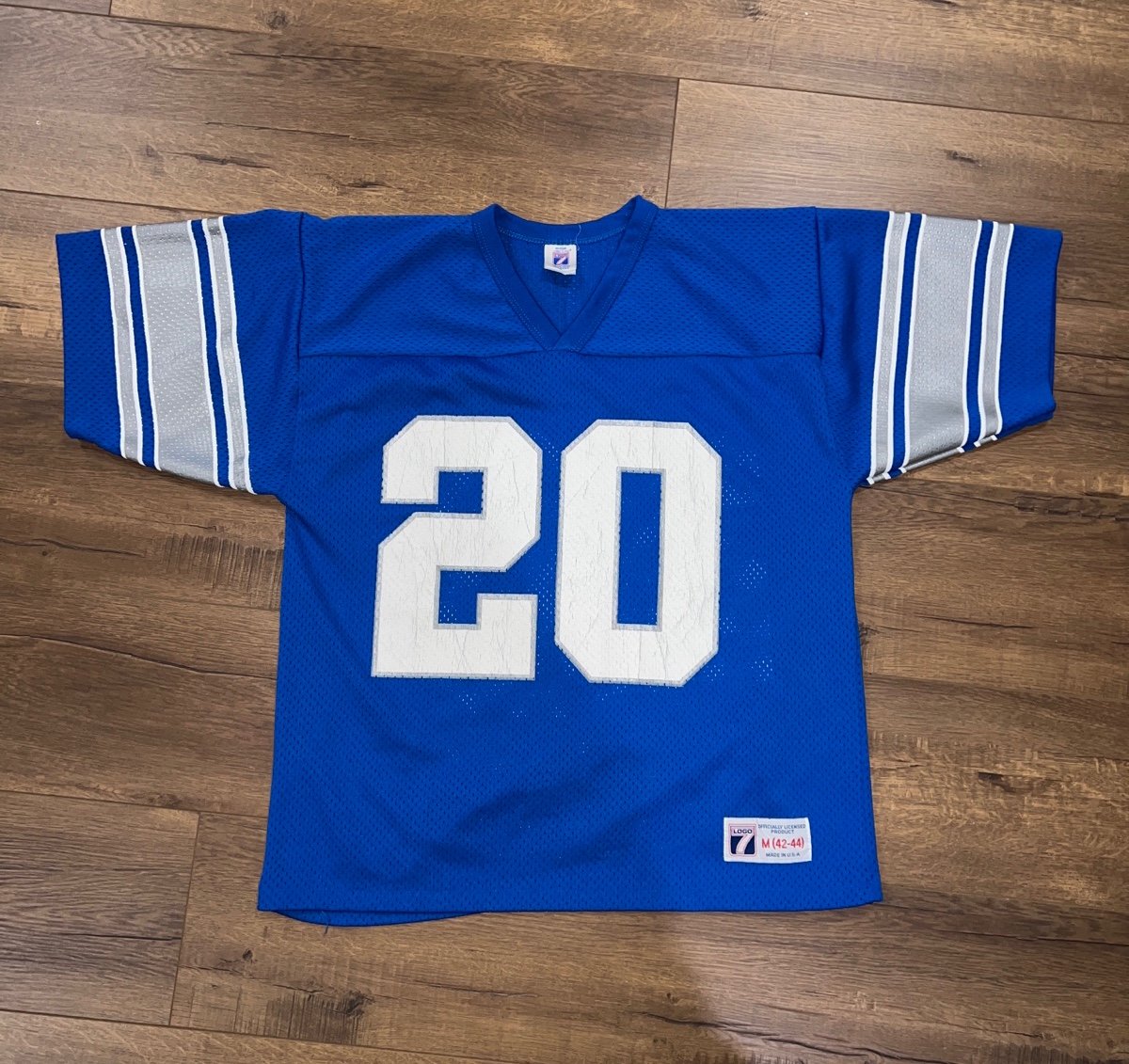 Vintage 90s Logo7 Lions Barry Sanders Jersey Med
