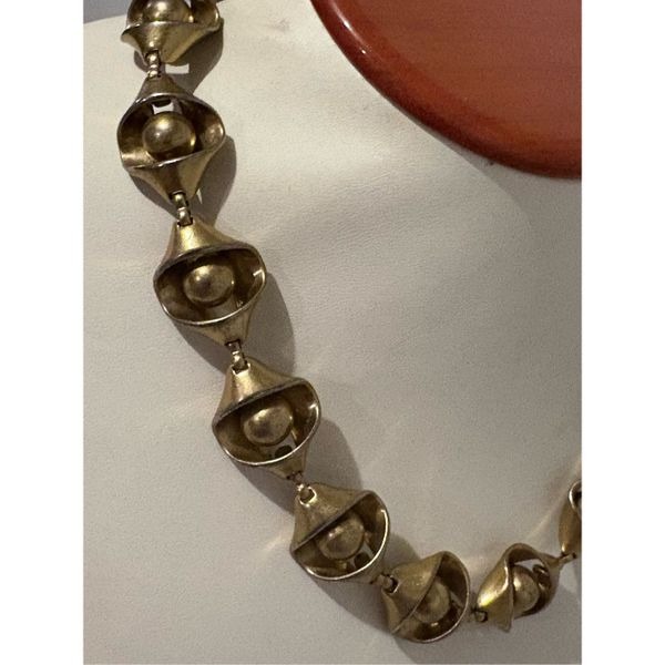 Rare J. Crew Modernist Geometric Gold Tone Choker Necklace