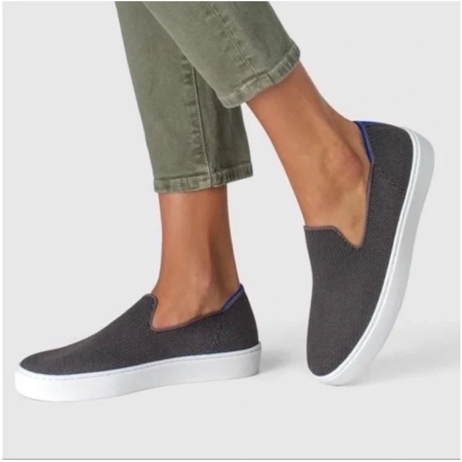 Rothy’s The Original Slip On Sneaker in Steel Grey Woman’s Size 9.5