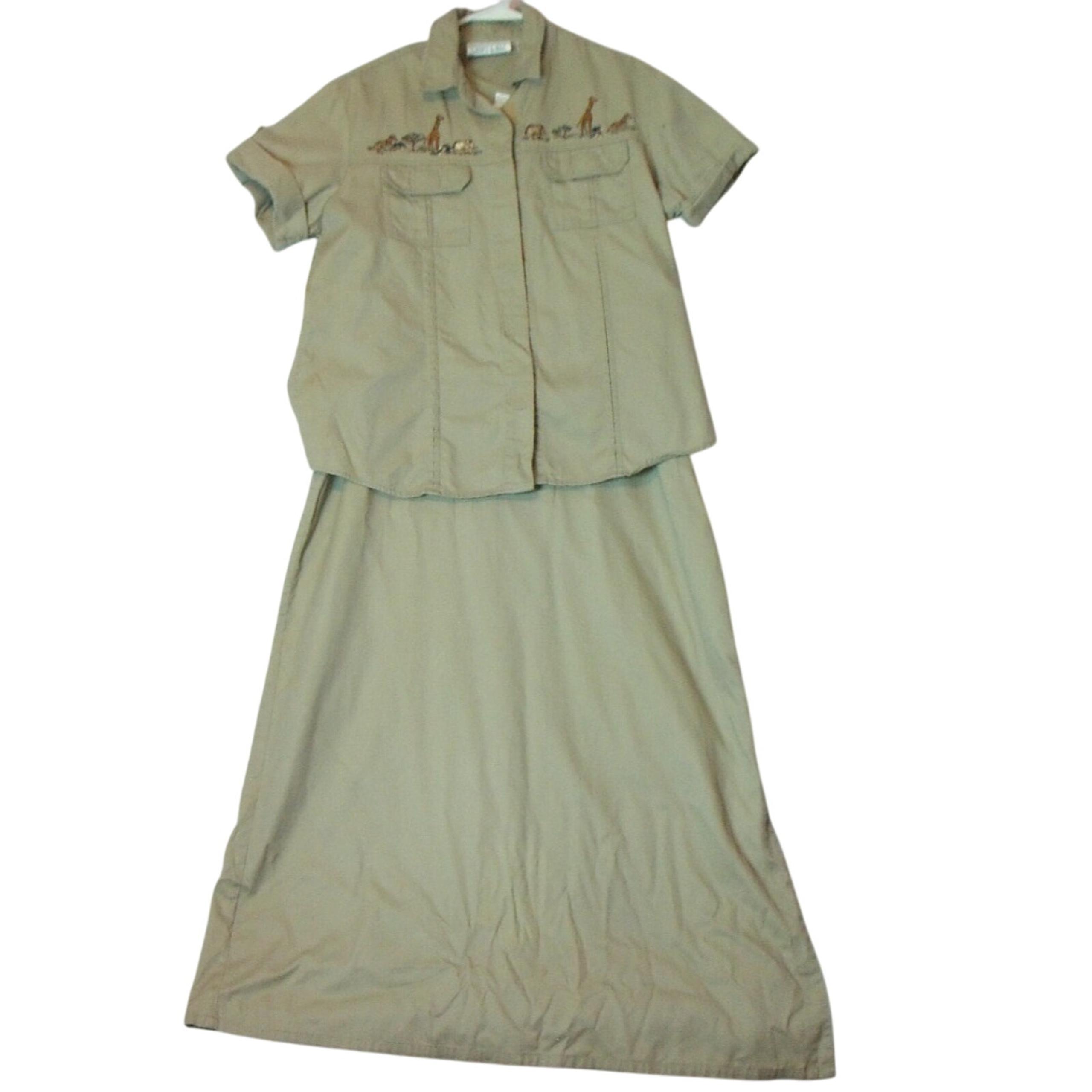 Casey & Max Women's Sleeveless Dress/ Jacket Embroidered Side Button Split SZ L