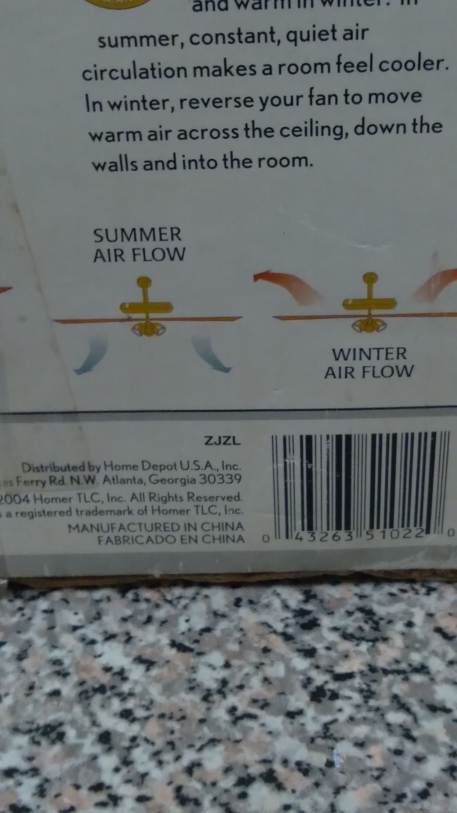 52 Ceiling fan New in the Box