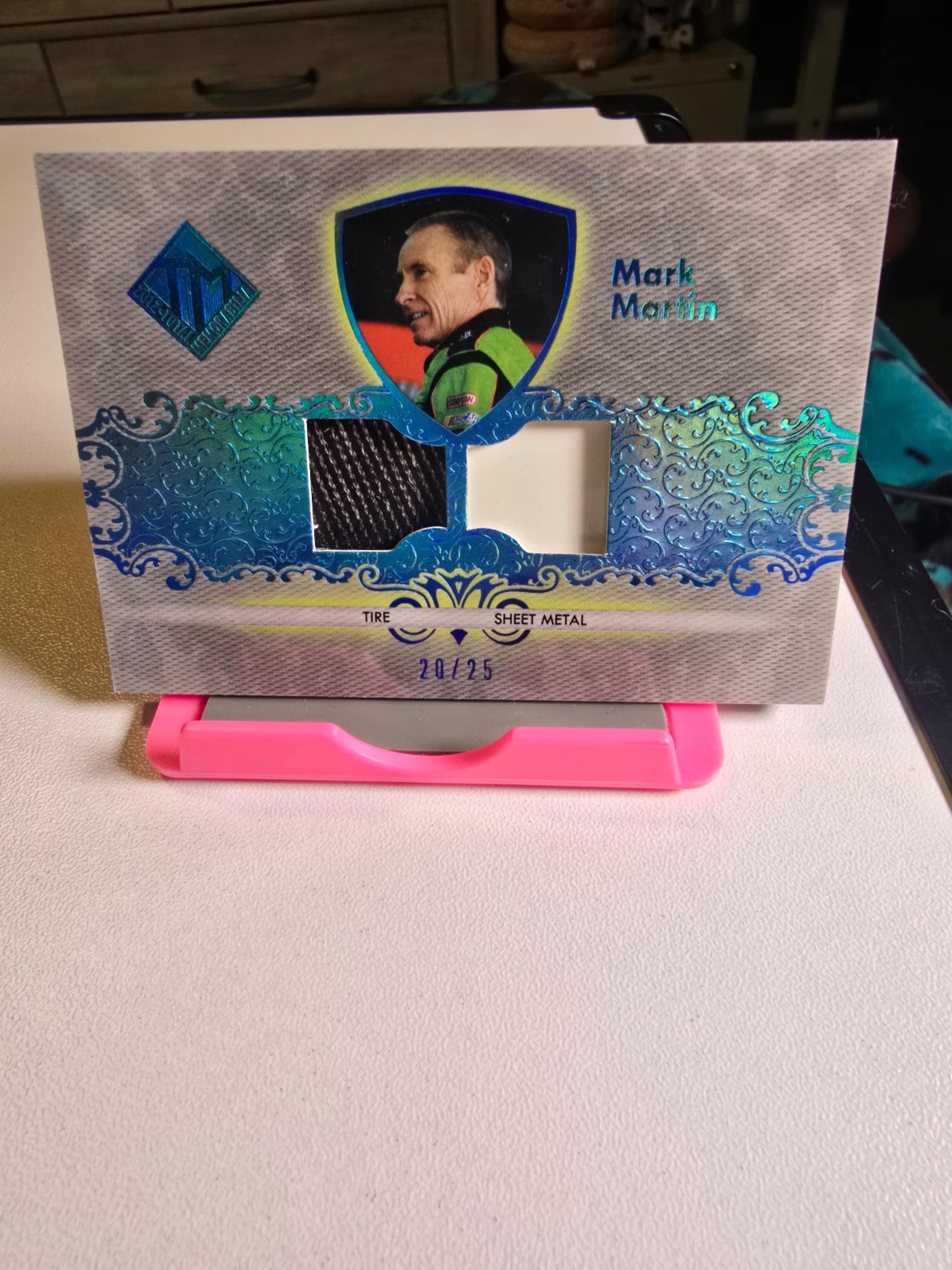 2012 Press Pass Total Memorabilia - Dual Swatch Mark Martin #TM-MM Blue /25