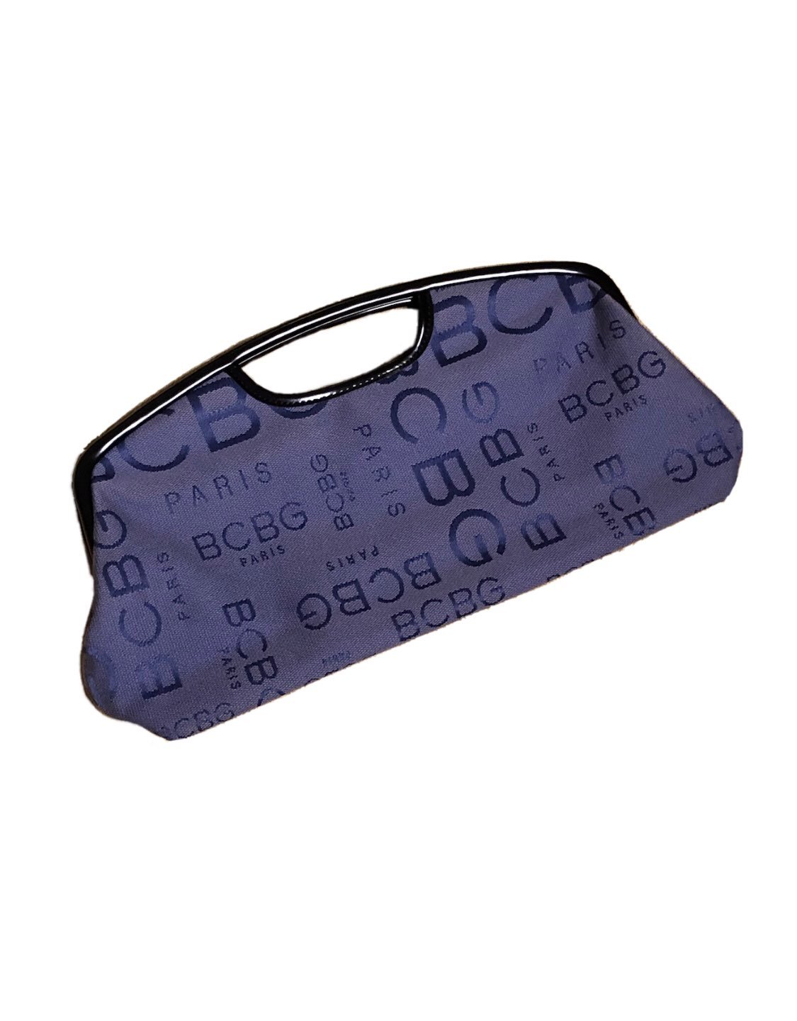 VINTAGE BCBG PARIS BLUE FABRIC CLUTCH