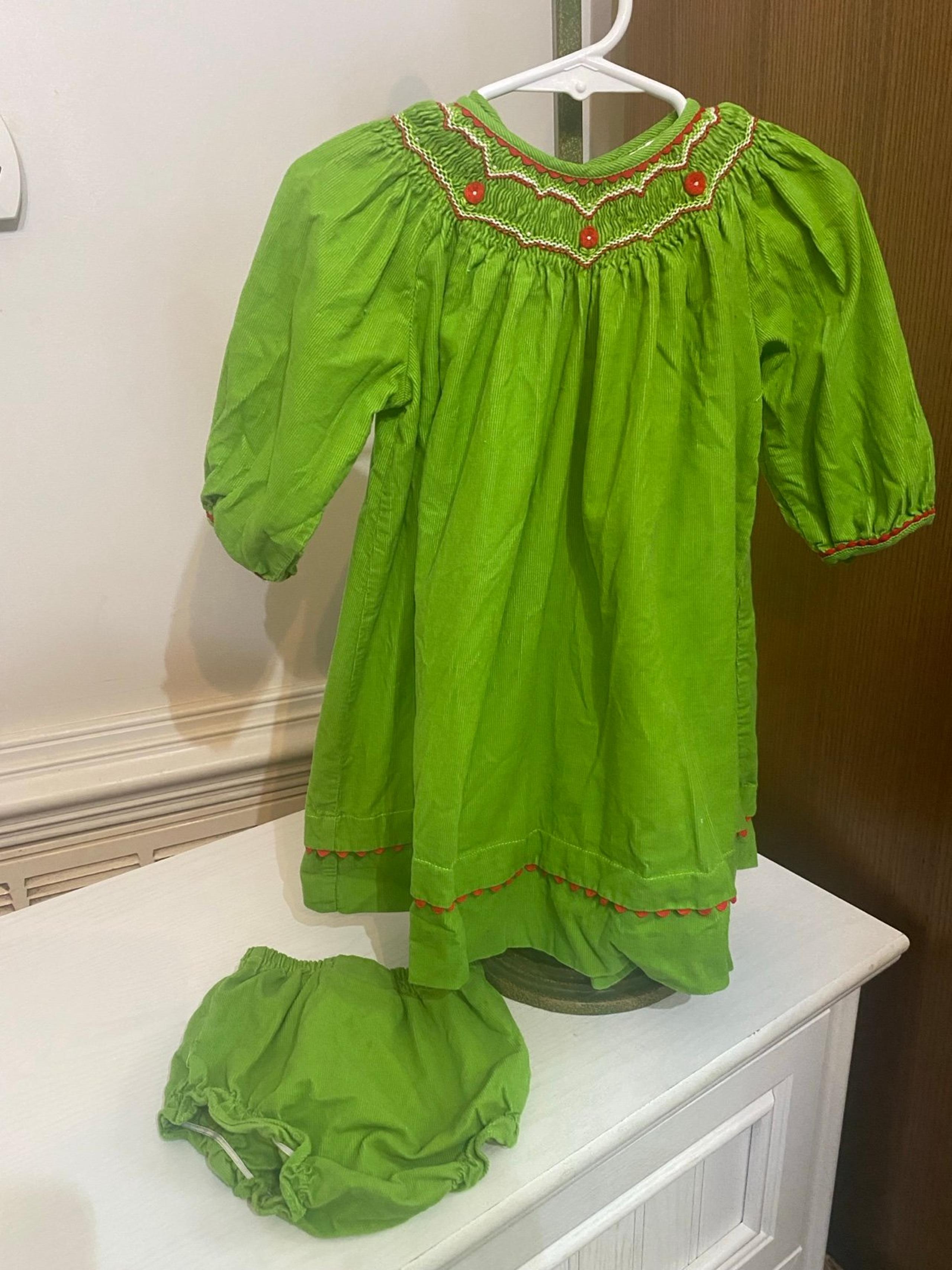 Rare Editions Smocked Dress& Diaper Cover