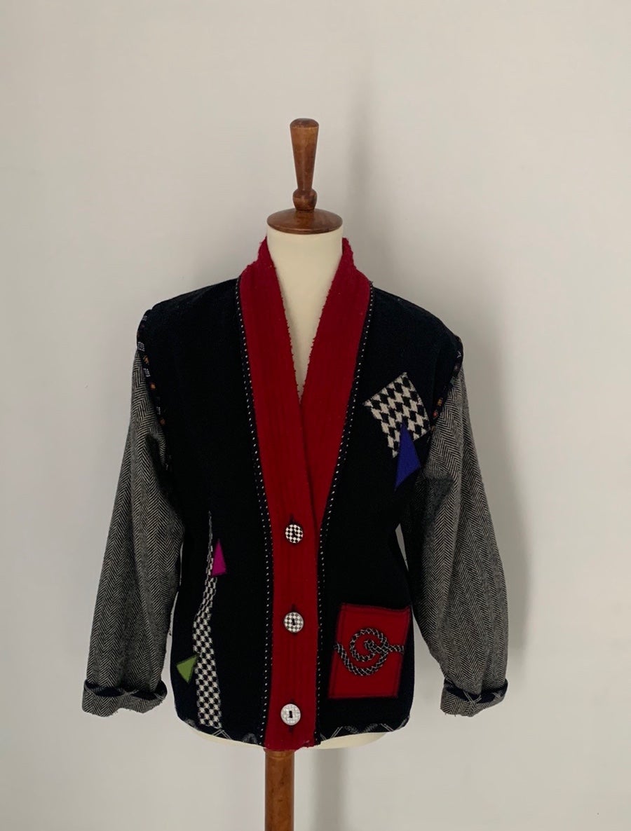Vintage Art To Wear shops 80s Abstract Jacket