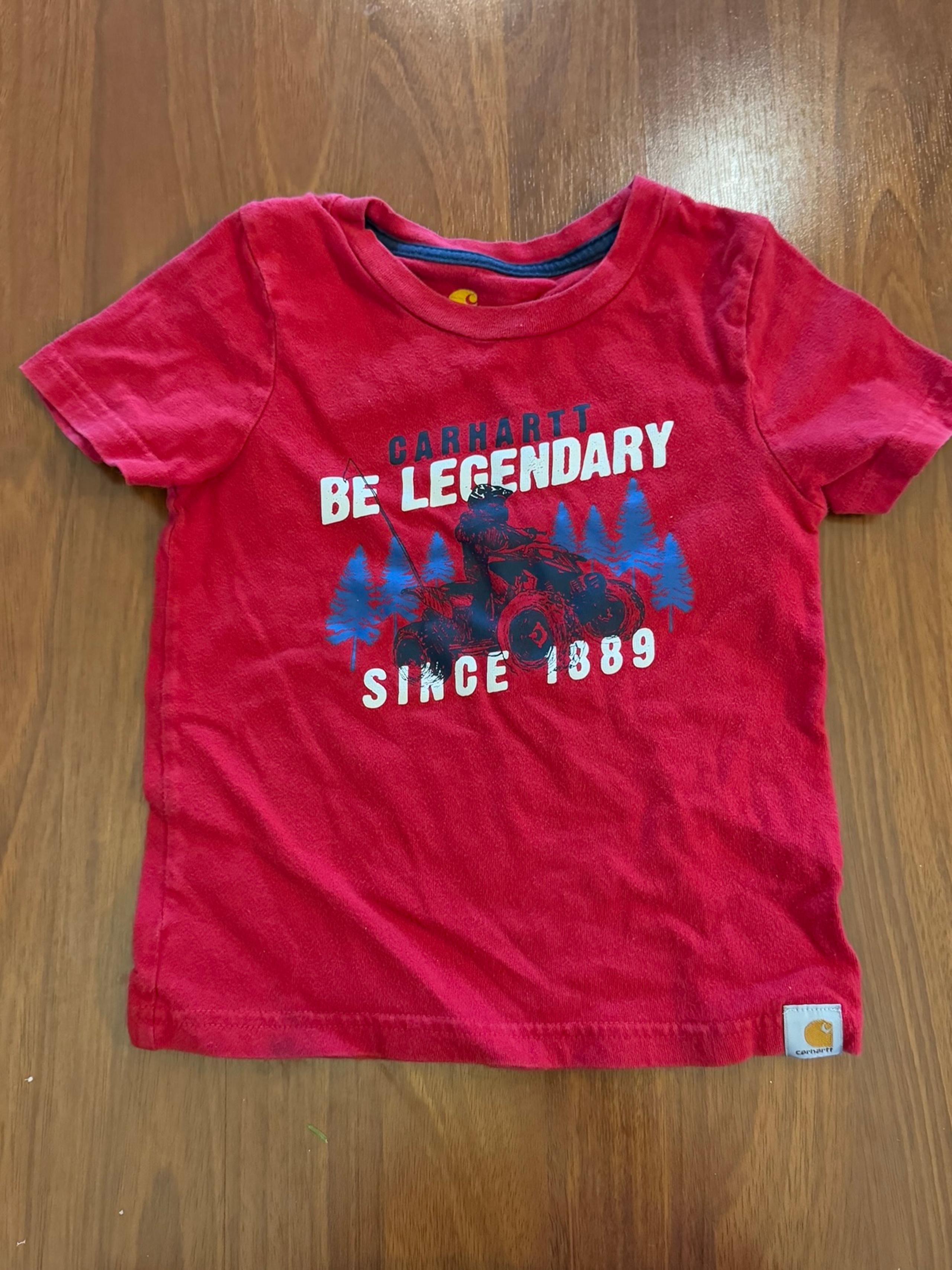 Baby Boys CARHARTT Red Short Sleeve Shirt Size 3T