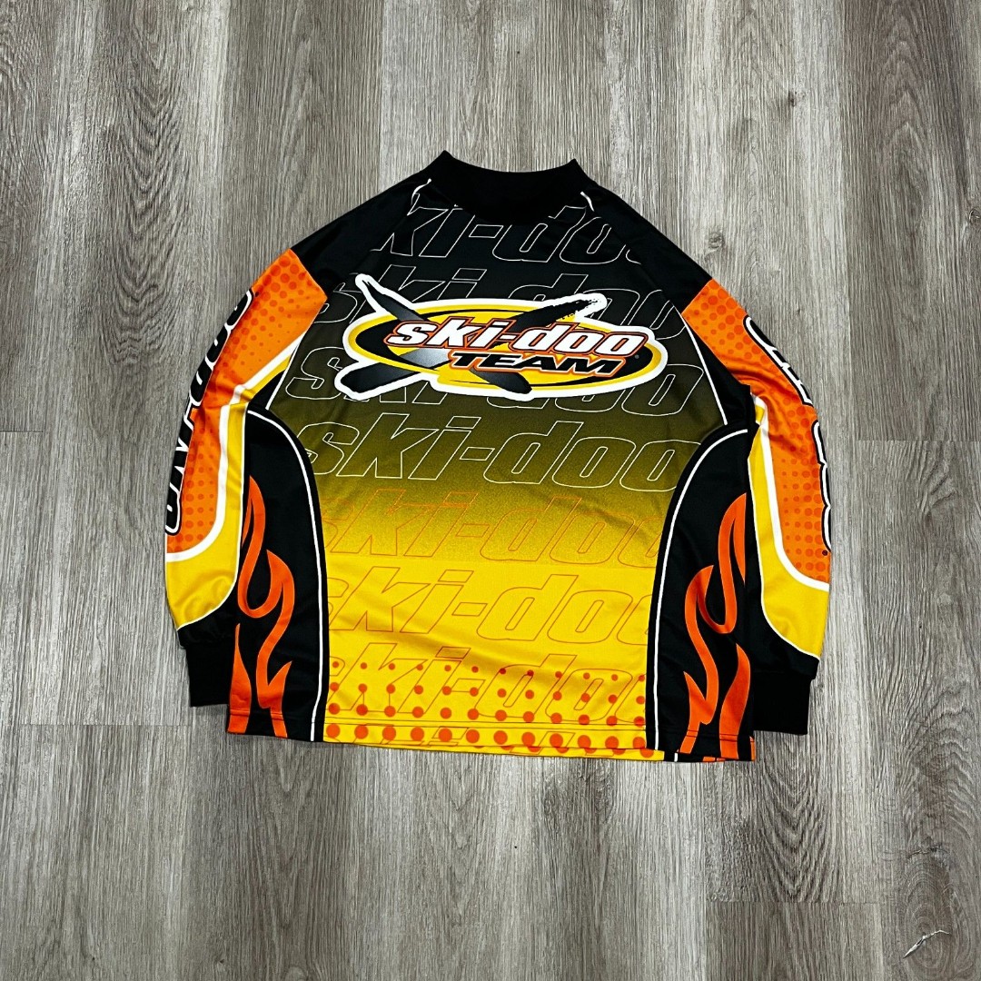 Vintage 90s Ski Doo Snowmobile Shirt Racing Jersey Sz S Ski Snow Team 90s AOP
