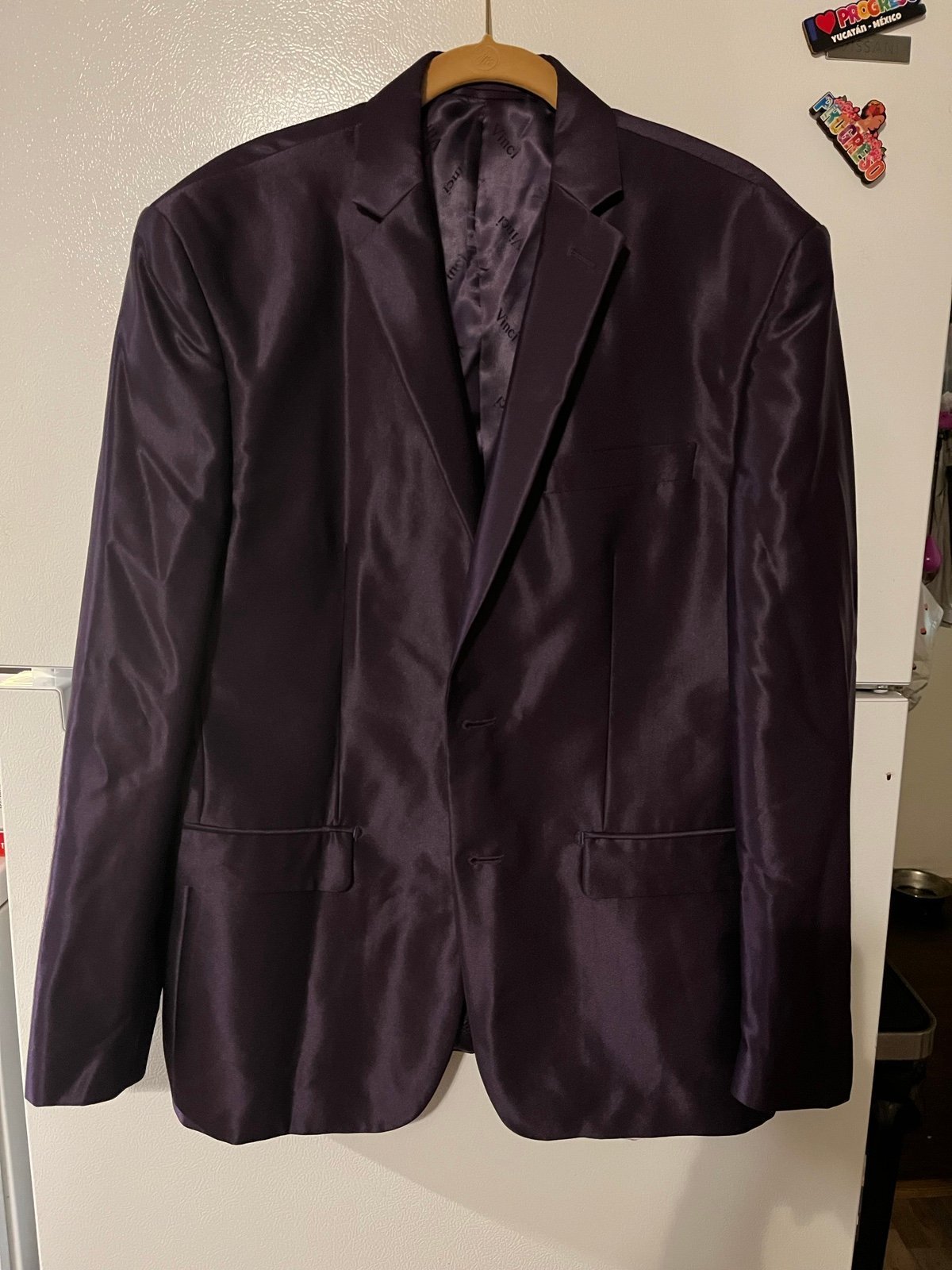 Vinci Purple Suit Coat Size Large See Measurements Designed In Italy Very Nice