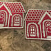 Gingerbread house beaded chargers set of two