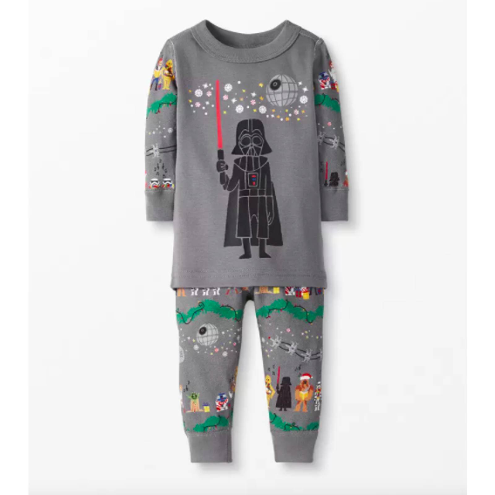 NWT Hanna Andersson Star Wars Carolers Darth Christmas Long John Pajamas Sz 2T