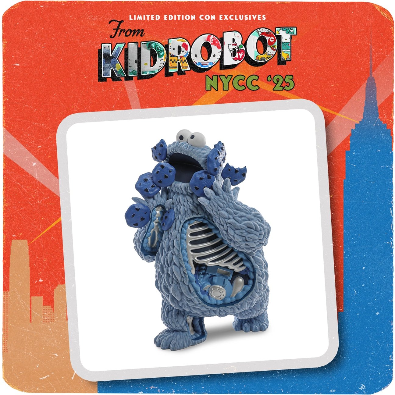 2025 CON EXCLUSIVE: Sesame Street - Kaiju Anatomy Cookie Monster 8" Flocked