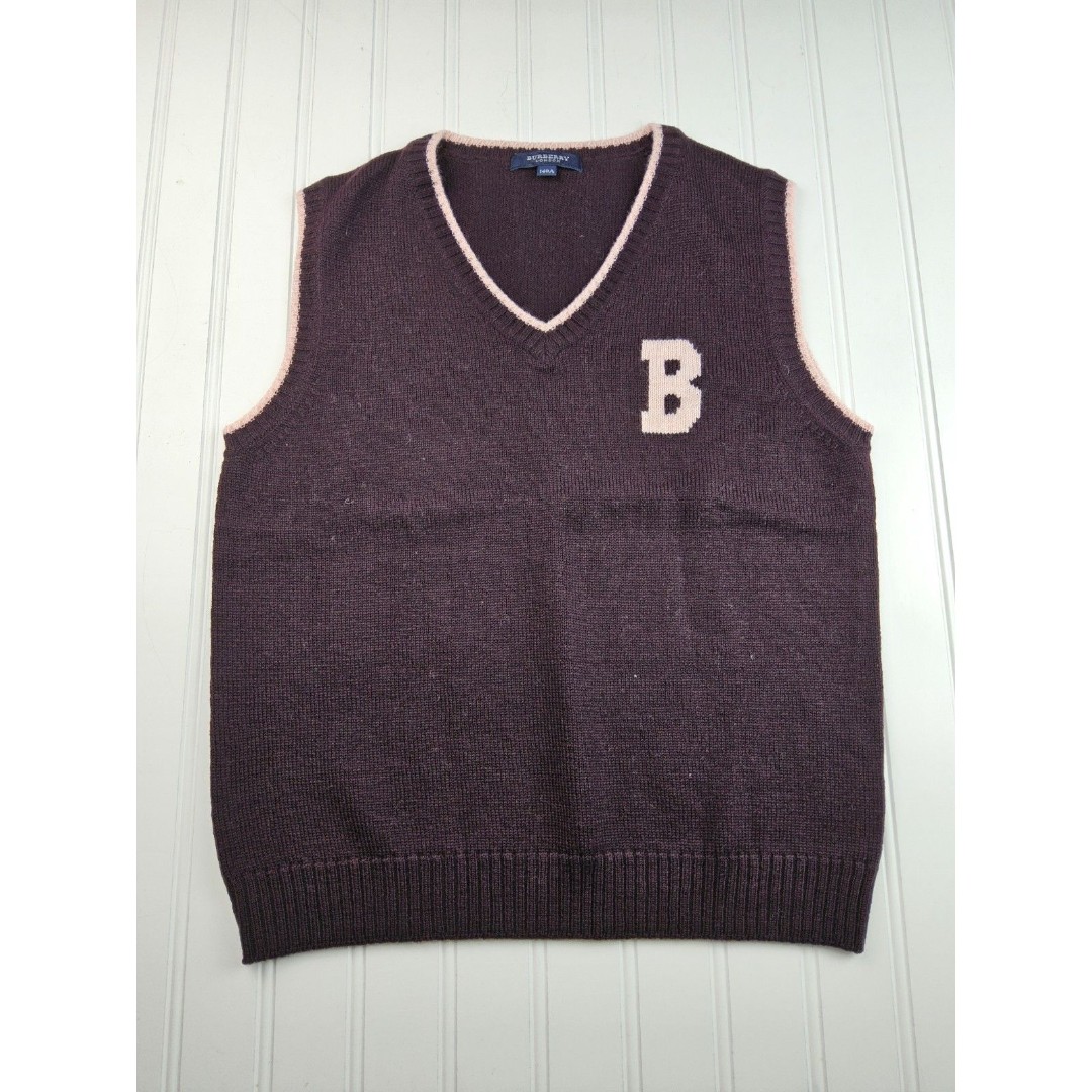 Burberry Women's Contrast Trim B Logo Seater Vest Size 140A