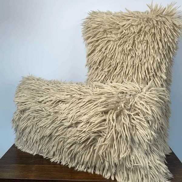 Fur Home Decorative Soft Pillow Case Tan Brown Bundle of 2 Size 22x13''