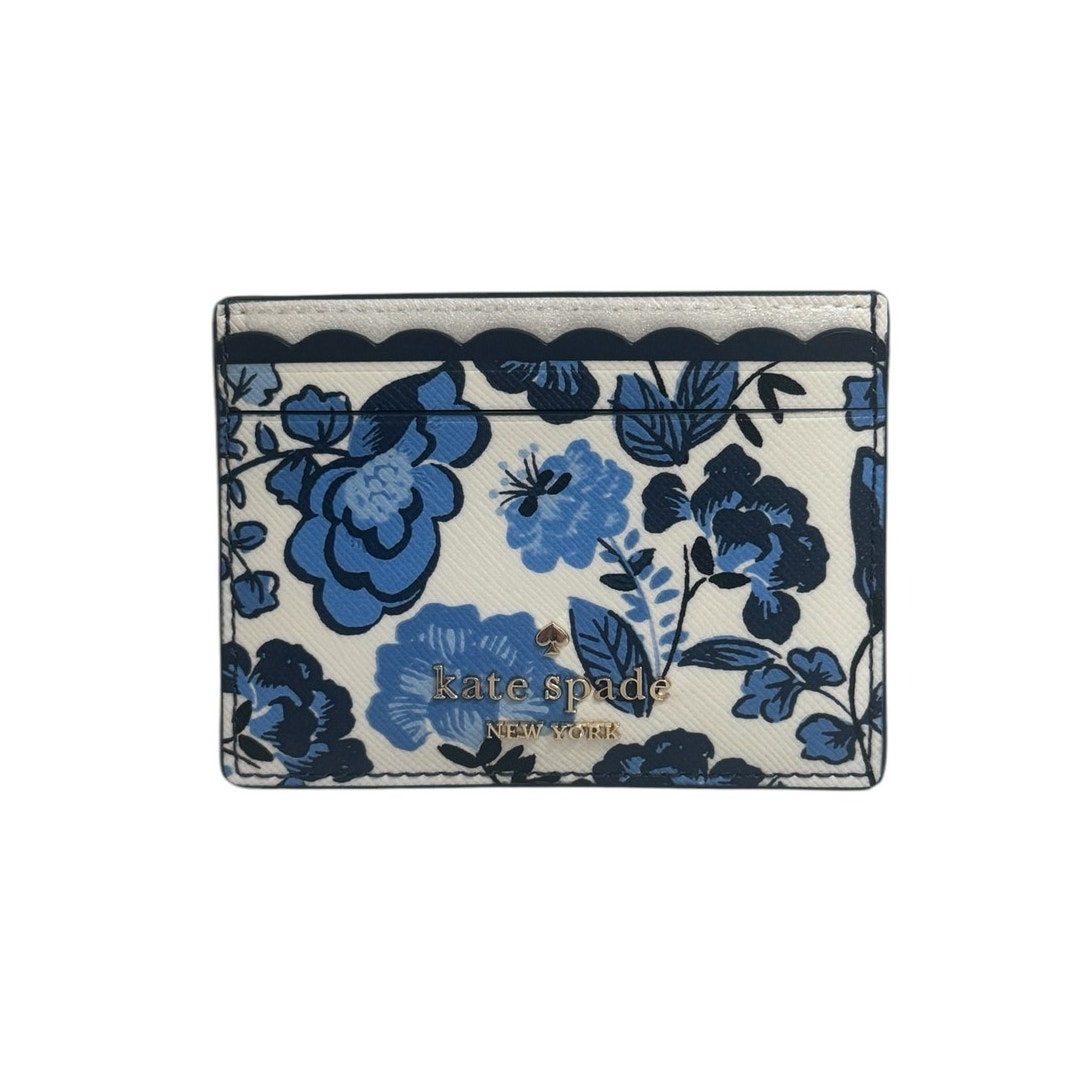Kate Spade madison vase floral small slim card holder New