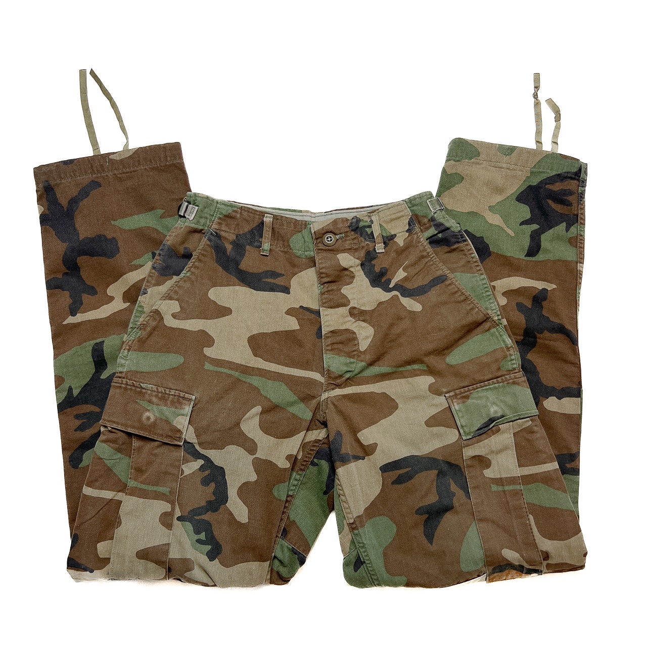 Winfield Manufacturing Co Cargo Pants Woodland Trousers Combat Camouflage Small