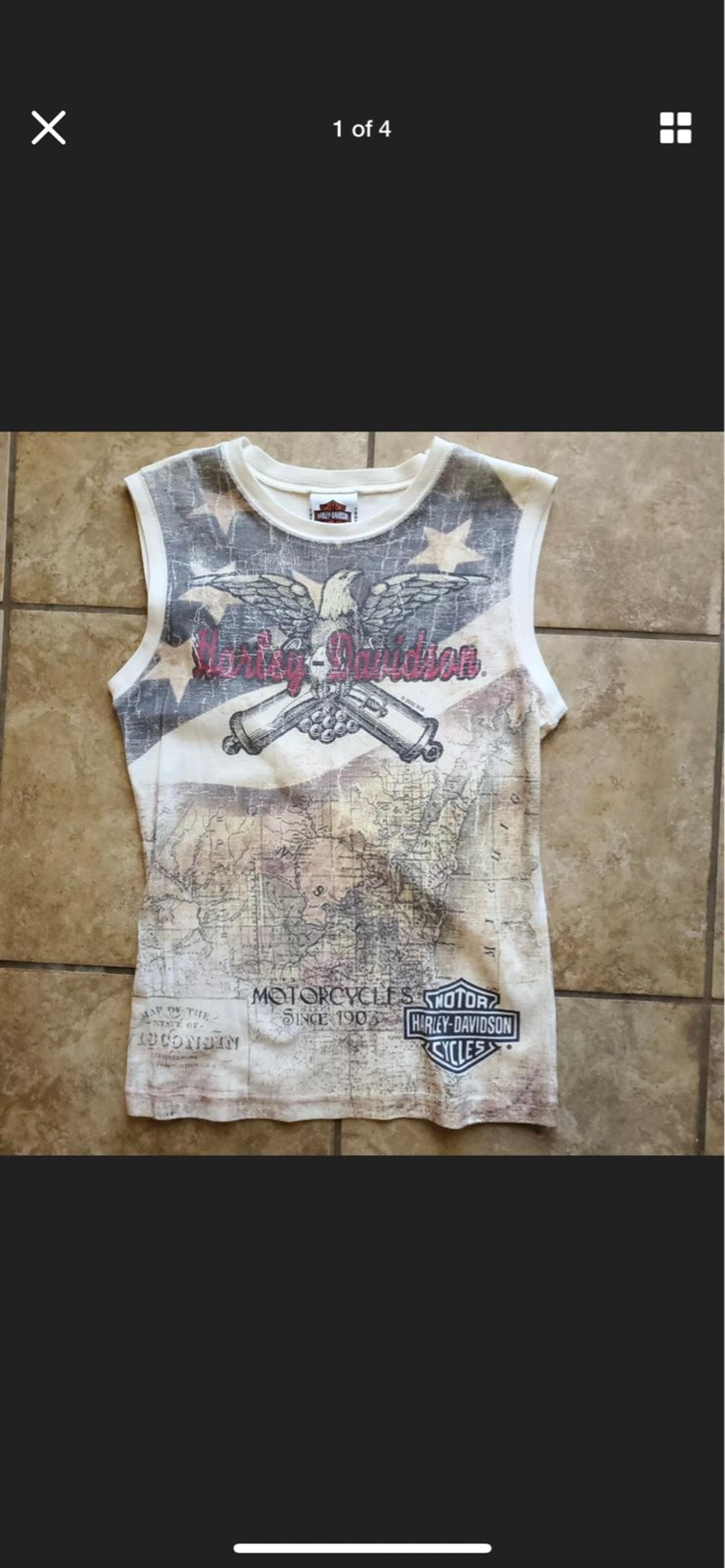 Harley davidson patriotic tank top
