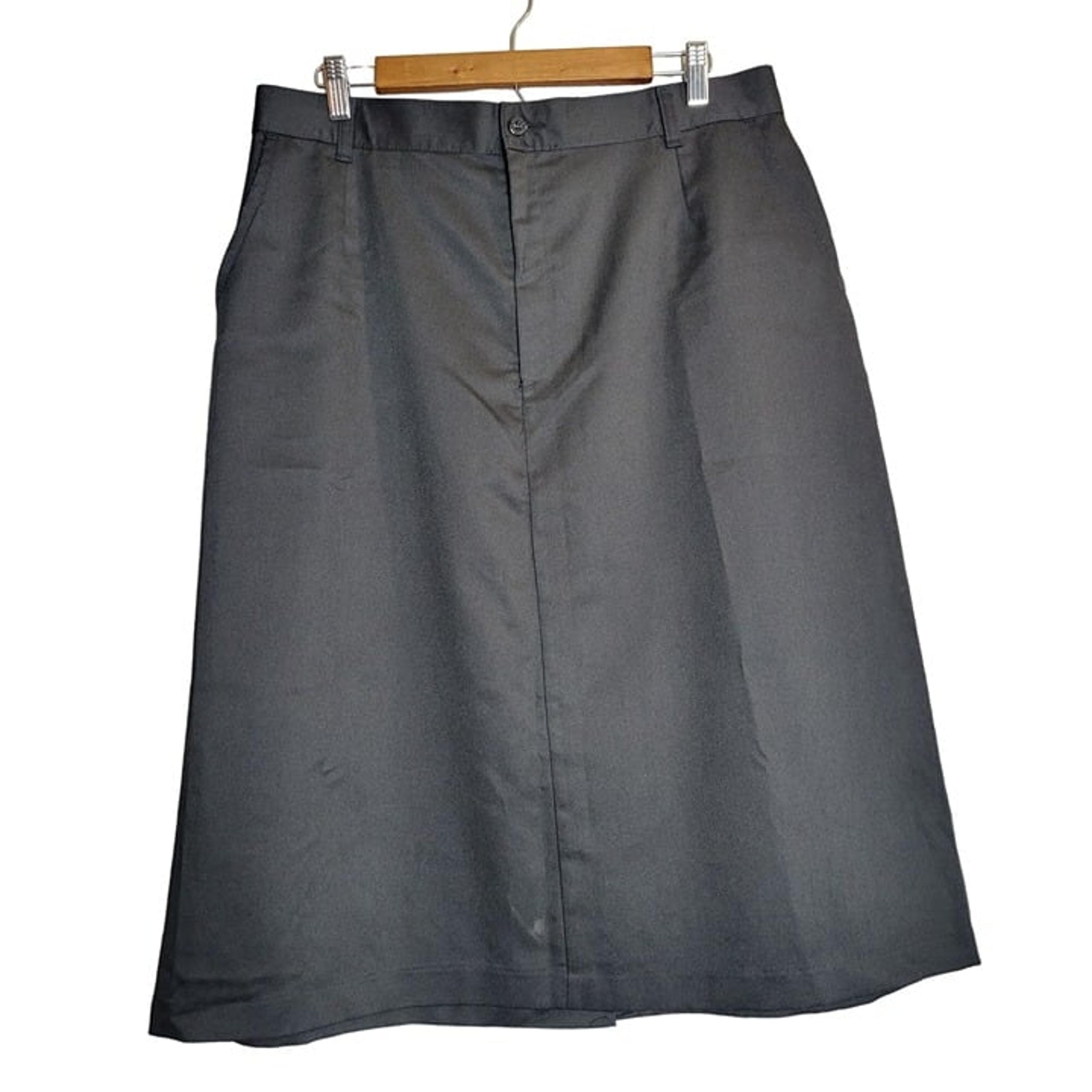 Vintage Levi's Women's 34 Old Money Preppy Midi Skirt Dark Academia Black