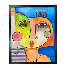 PAINTING ORIGINAL OIL ON CANVAS (FRAME INCLUDED) CUBAN ART 16”X20” By Lisa
